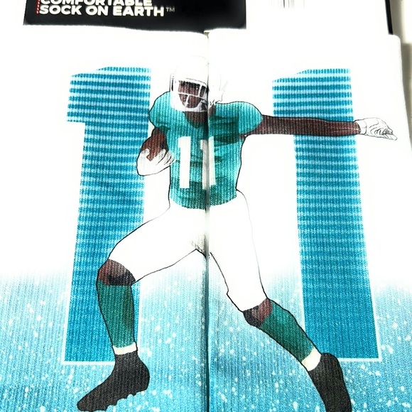 NFL Miami Dolphins Devante Parker Socks- M/L - Picture 5 of 8